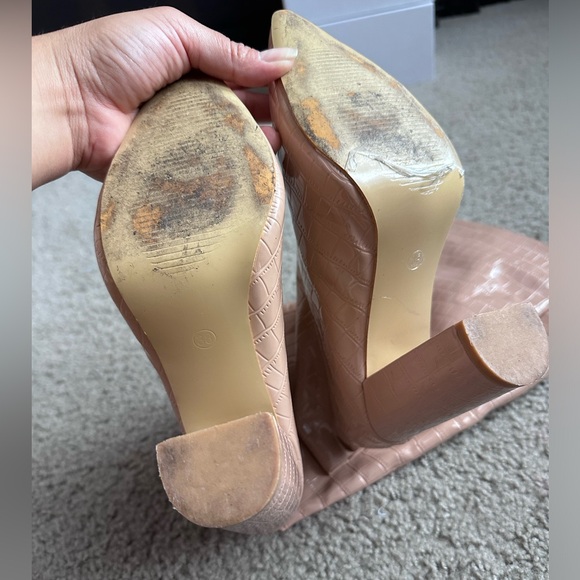 Crocodile Embossed Chunky Heeled Classic Boots size 8 - Picture 8 of 11